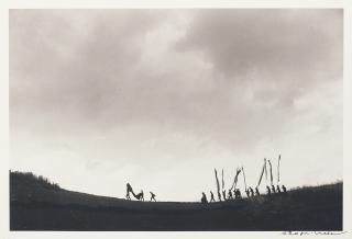 Ueda Shoji - Mountain Carnival, Winter from \'Warabegoyomi\' [Children the Year Around], 1955-65