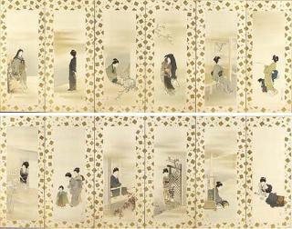 Uemura Shoen - Beauties of the twelve months
