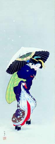 Uemura Shoen - Setchu bijin (Beauty in snow)