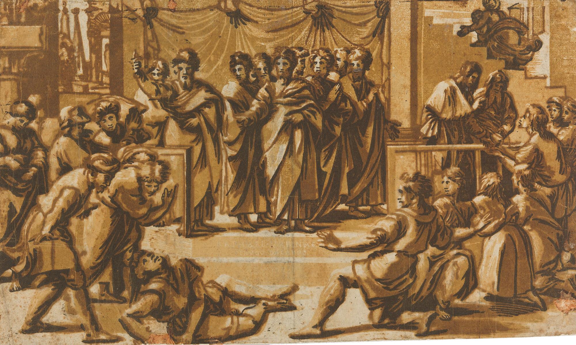 Ugo da Carpi - Der Tod des Ananias.