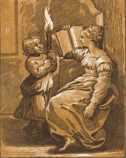 Ugo da Carpi - Lesende Sibylle.