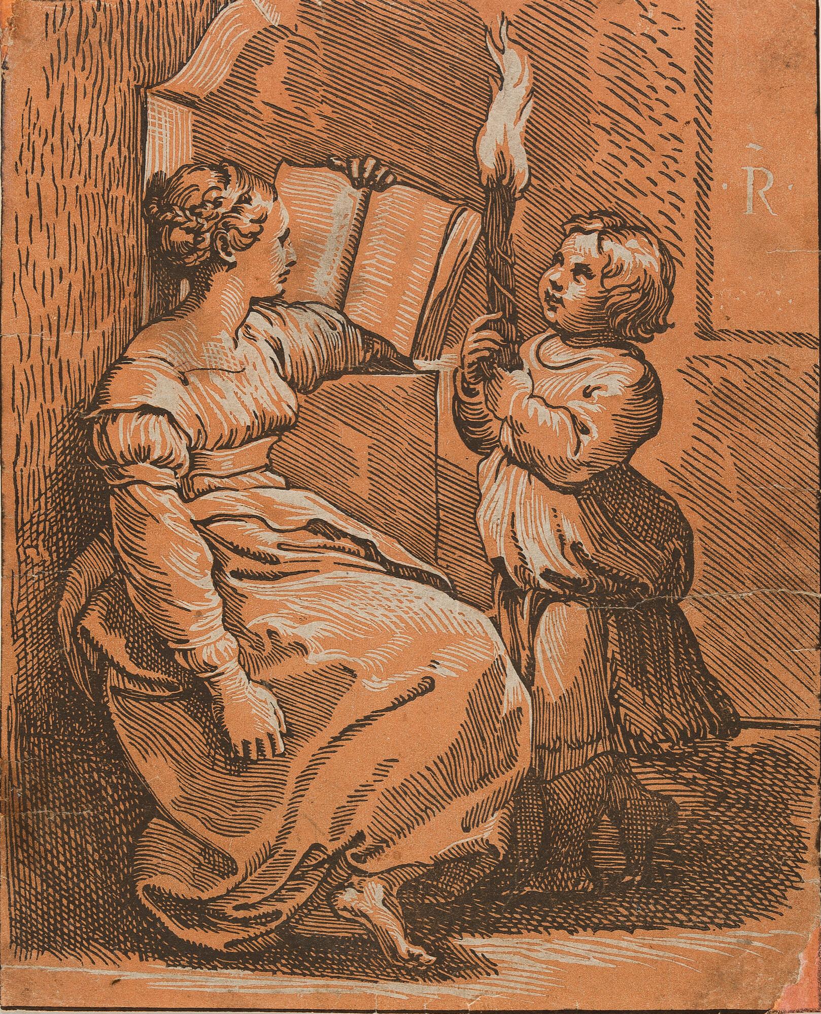 Ugo da Carpi - Lesende Sibylle.