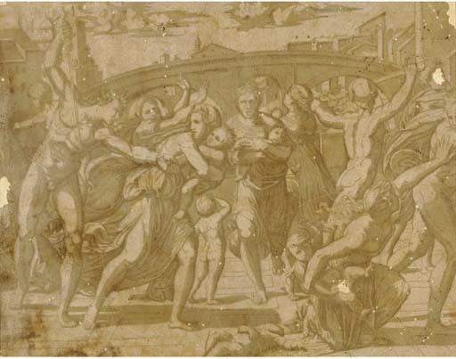 Ugo da Carpi - The Massacre of the Innocents, After Raphael (Bartsch XII 8(34))