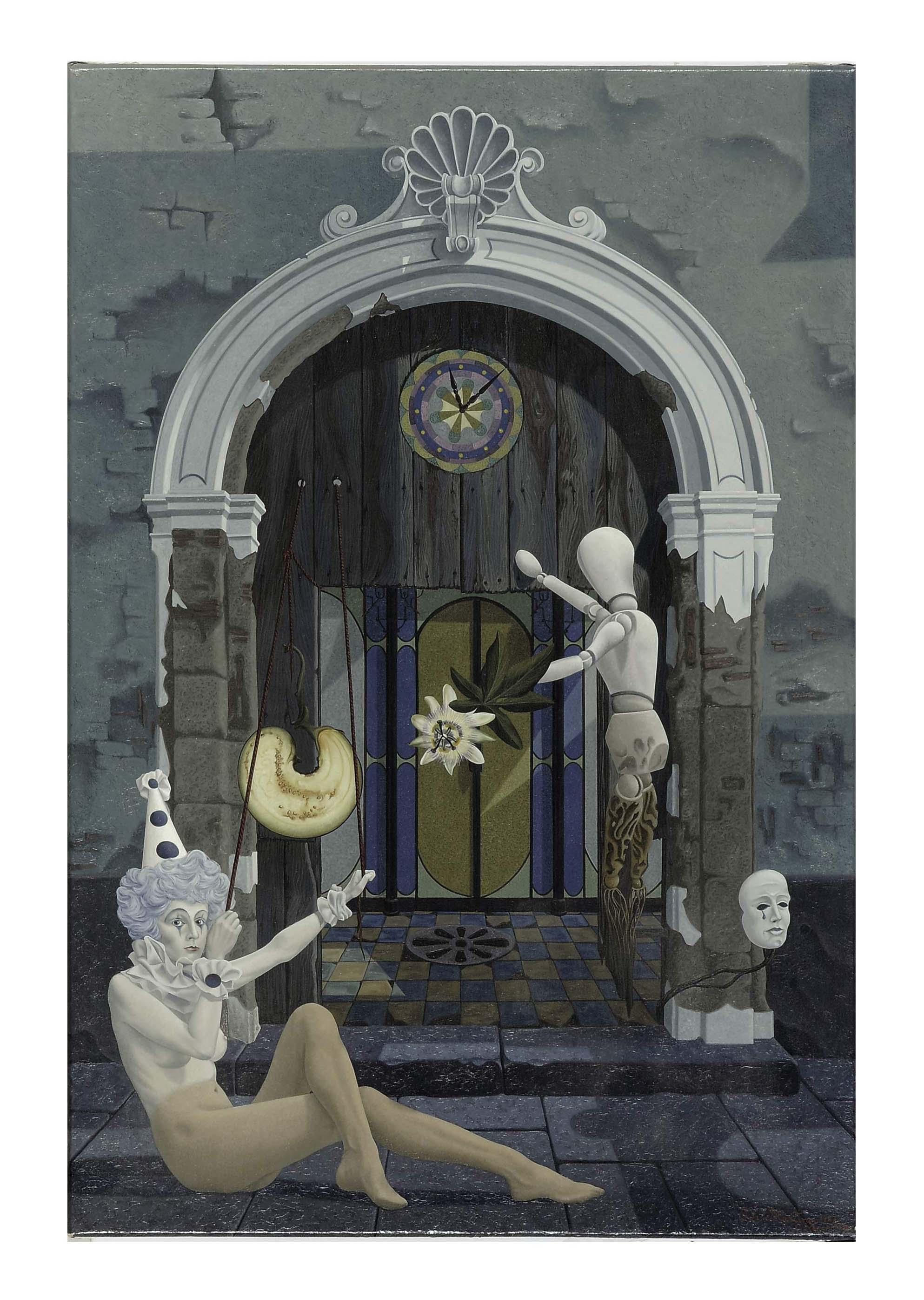 Ugo di Martino - Untitled (figures by a door)