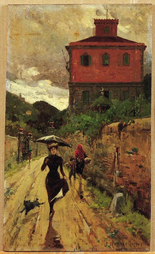 Ugo Manaresi - A passeggio col cagnolino