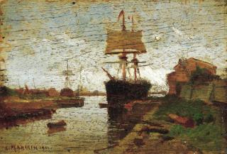 Ugo Manaresi - Velieri in darsena