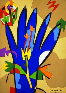 Ugo Nespolo - La mano blu