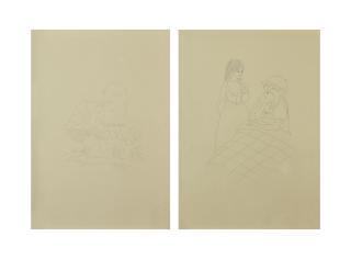 Ugo Rondinone - Un ensemble de deux oeuvres sur papier