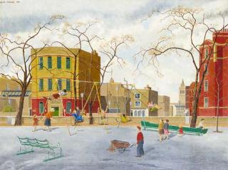 Ula Paine - The Swings at St Luke\'s Church, Chelsea