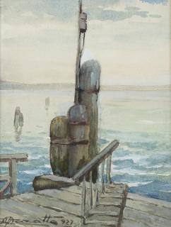 Ulderico Marotto - Lago di Garda. Sirmione. Imbarcadero