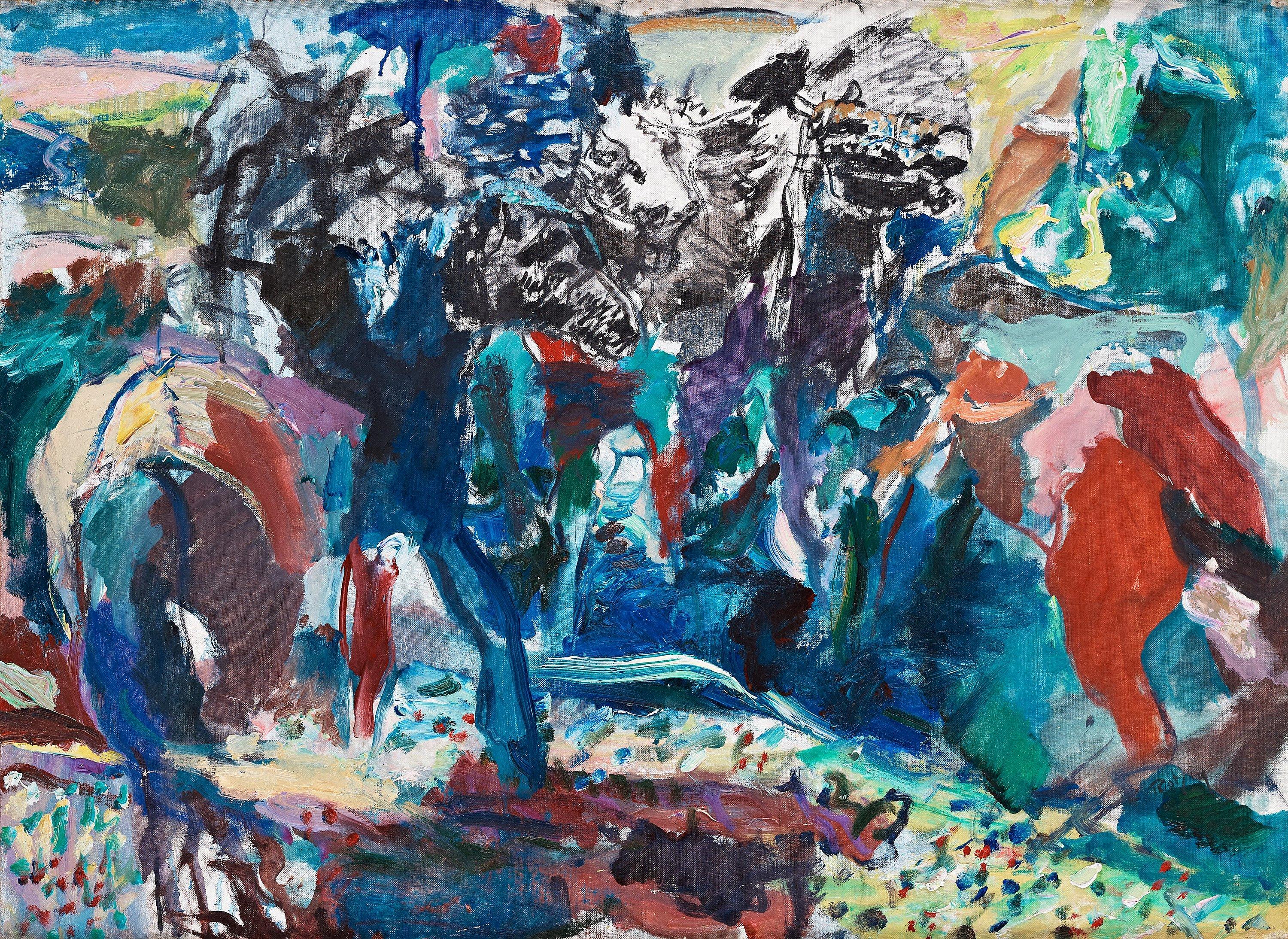 Ulf Trotzig - Horses in landscape