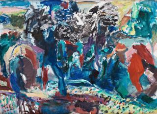 Ulf Trotzig - Horses in landscape