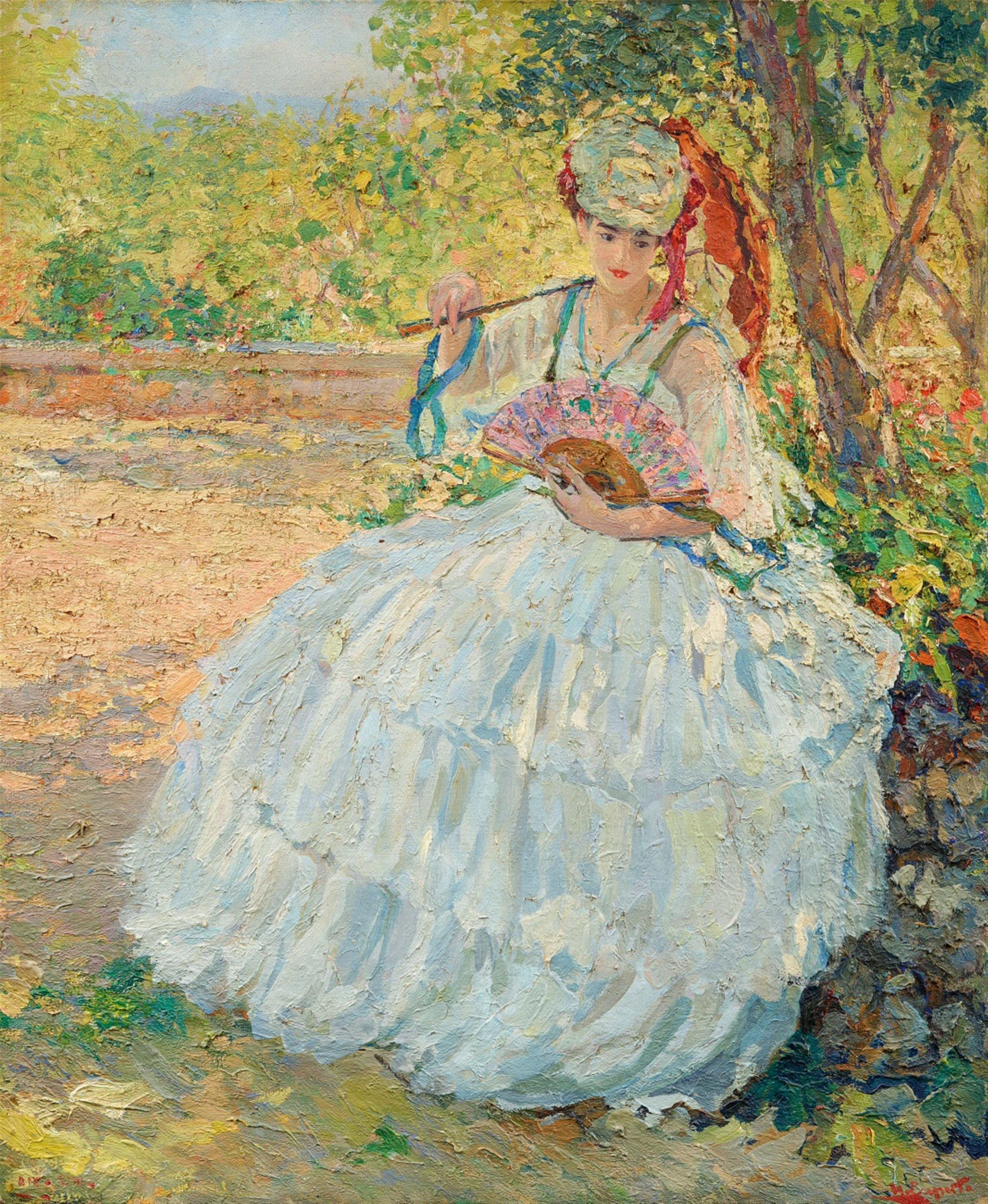 Ulisse Caputo - Dame im Garten