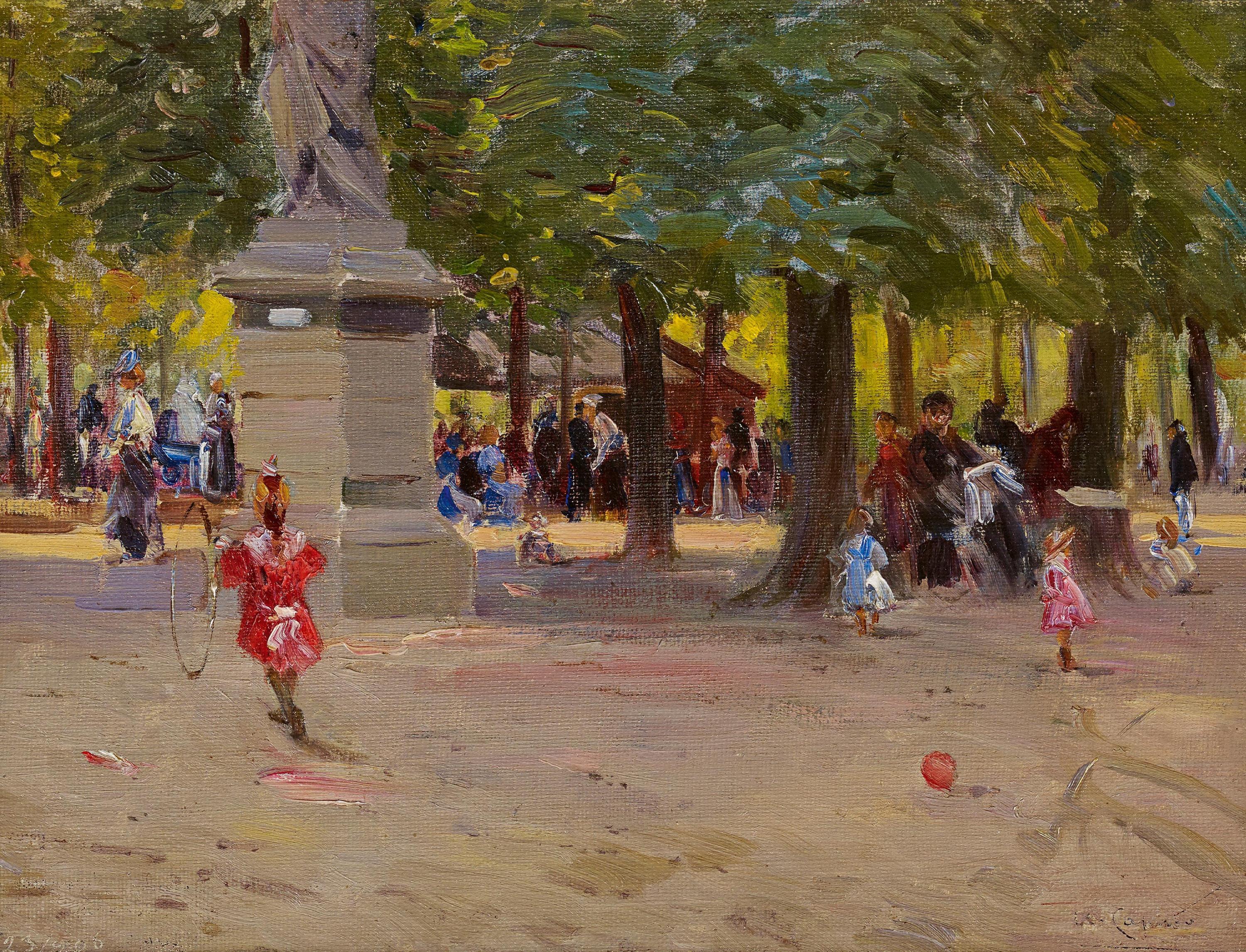 Ulisse Caputo - Sommertag in einem Park in Paris.