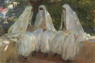 Ulpiano Checa Y Sanz - Three Algerian Beauties At The Well