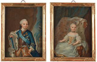 Ulrica Fredrica Pasch - Gustaf III (1746-1792) & Sophia Albertina (1753-1829) as children