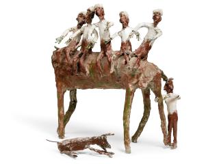 Ulrich Bleiker - Figurengruppe auf Elefant