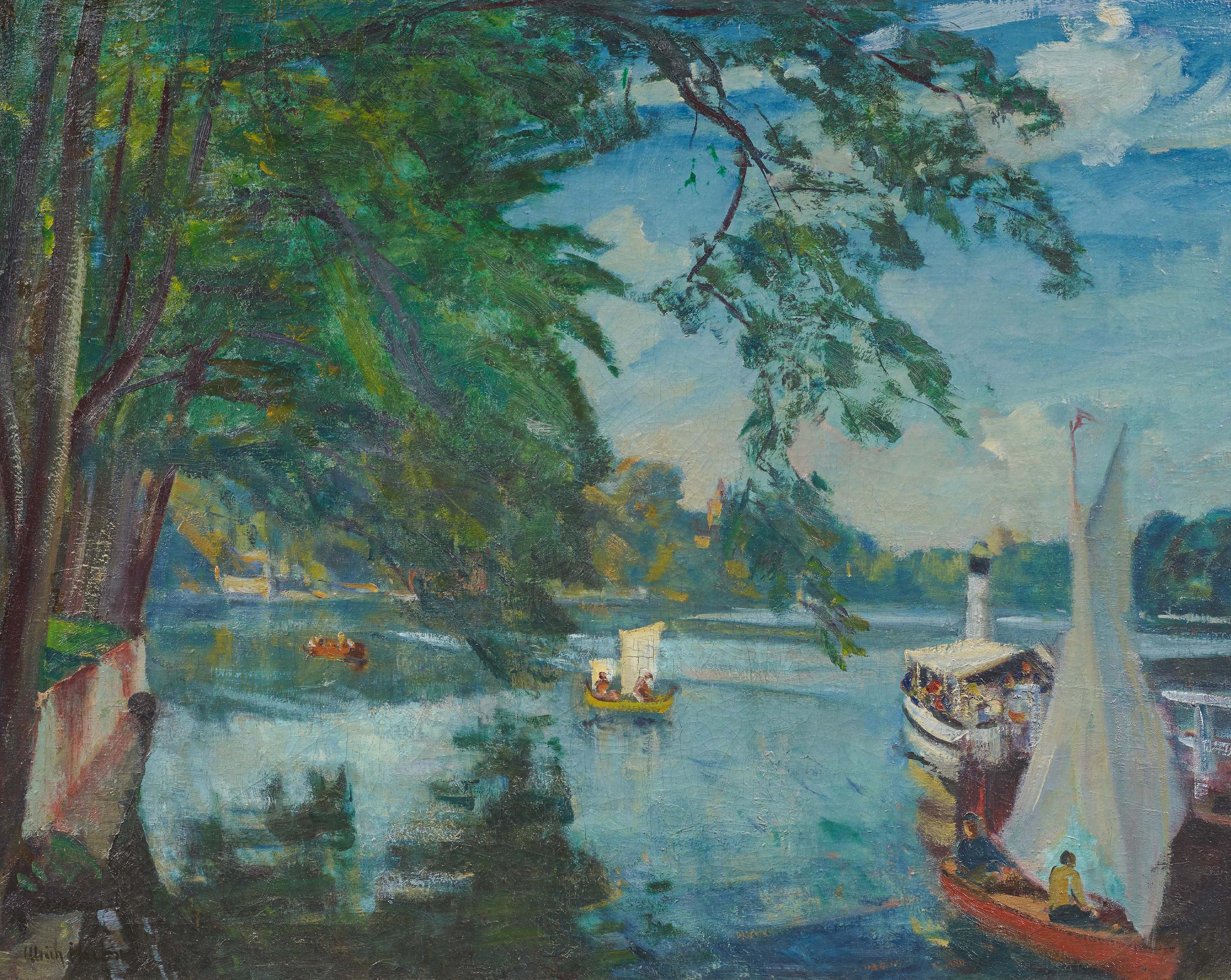 Ulrich Hübner - Griebnitzsee mit Ausflugsdampfer.