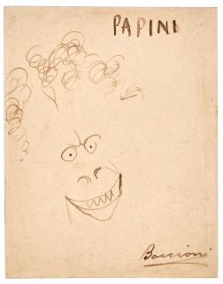 Umberto Boccioni - Caricatura di Giovanni Papini