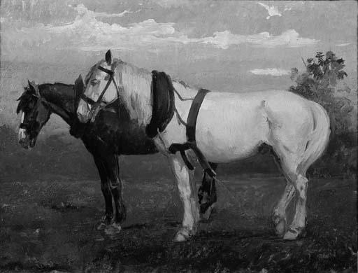 Umberto Coromaldi - Cavalli In Sosta, 1914