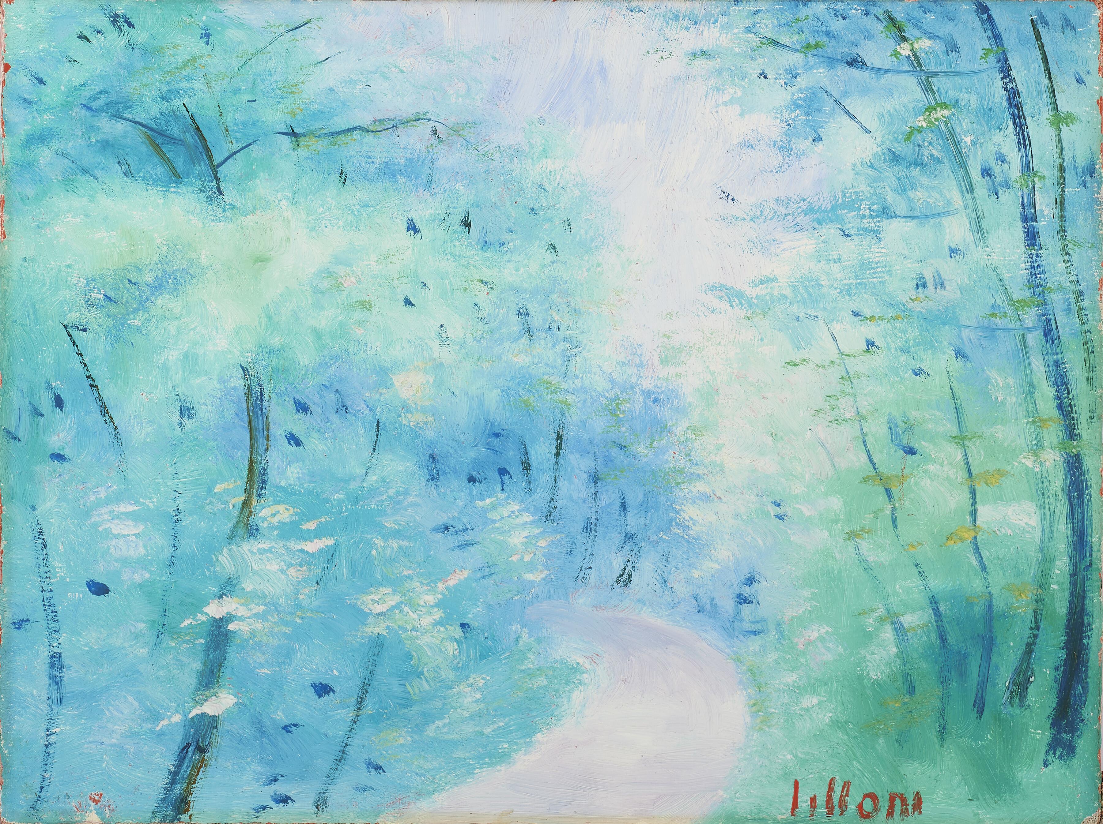 Umberto Lilloni - Strada nel bosco a Lugano