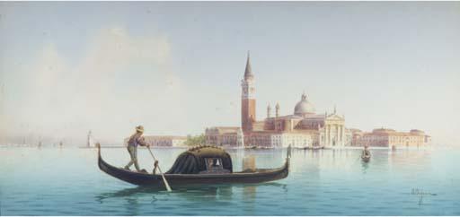 Umberto Ongania - Along the Gran Canal, Venice