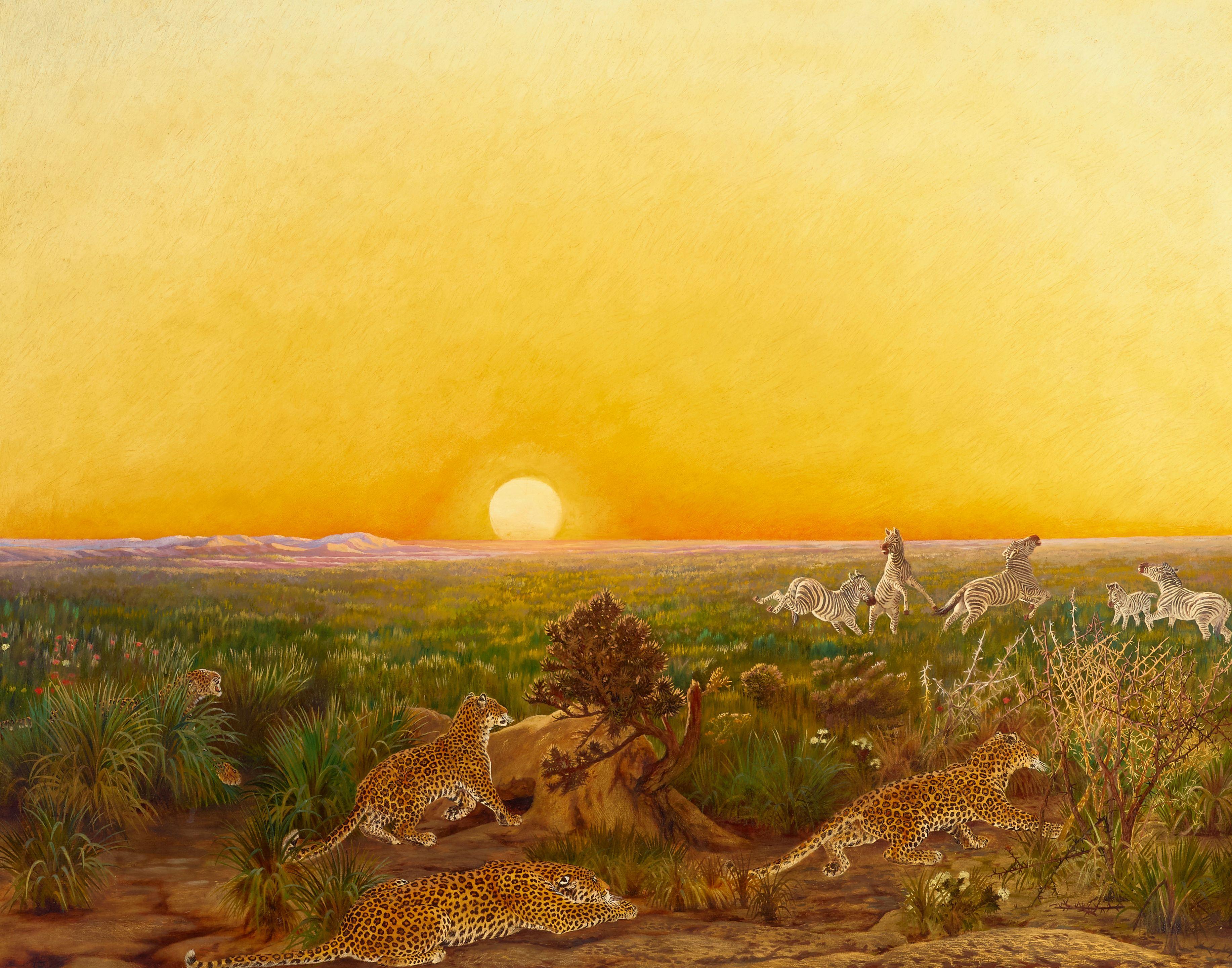 Urs Eggenschwyler - Leopards watching zebras