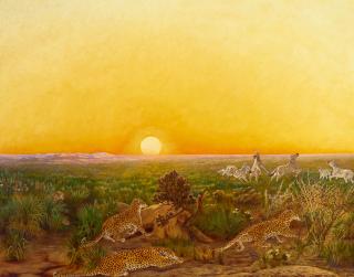 Urs Eggenschwyler - Leopards watching zebras