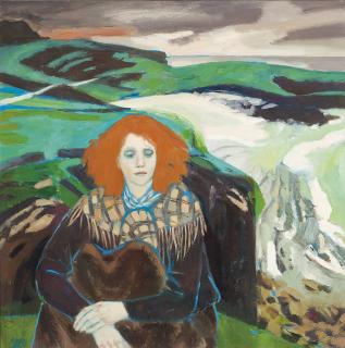 Ursula Vivian McCannell - Girl sitting on the cliff