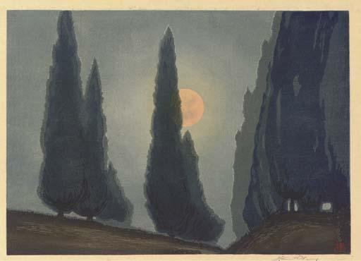 Urushibara Mokuchu - Queen of the night, n.d.