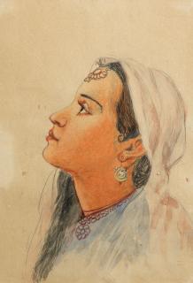 Ustad Allah Bux - Woman Looking Up