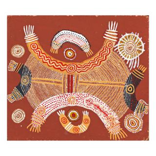 Uta Uta Tjungala - Untitled (Two Boys\' Dreaming - Boys; Hairpiece Dreaming)