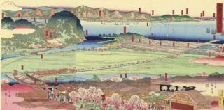 Utagawa Hiroshige II - Kanagawa Yokohama ichiran (Panorama of Yokohama in Kanagawa), 1860