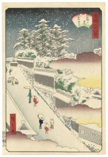 Utagawa Hiroshige Ii - Kasumigaseki in Snow (Kasumigaseki setchu)