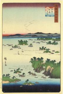 Utagawa Hiroshige II - Oshu Matsushima shinkei (Authentic view of Matsushima in Oshu Province), from the series Shokoku meisho hyakkei (One hundred views of famous places in the various provinces)