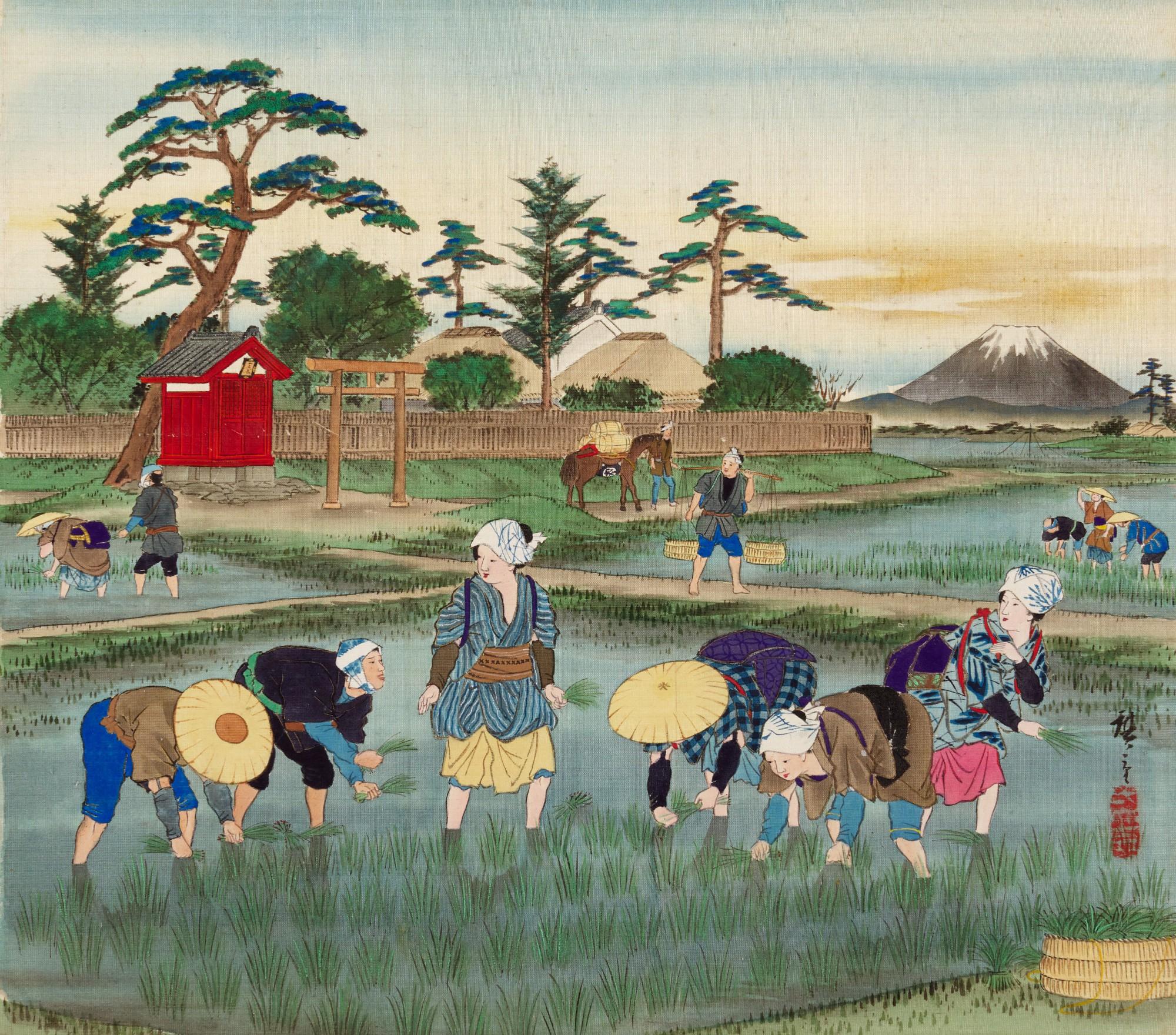 Utagawa Hiroshige III - Scenes of Tokyo and views of Mount Fuji