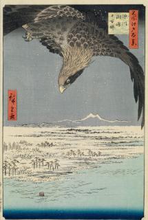 Utagawa Hiroshige - Fukagawa Susaki Jumantsubo (Susaki and the Jumantsubo Plain near Fukagawa), from the series Meisho Edo hyakkei (One hundred views of famous places of Edo)