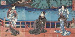 Utagawa Hiroshige - Hakone Tanigawa no zu [A view of the Tanigawa river, Hakone]