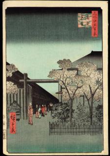 Utagawa Hiroshige - Kakuchu shinonome (Dawn in the Yoshiwara), from the series Meisho Edo hyakkei (One hundred views of famous places of Edo)