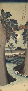 Utagawa Hiroshige - Koyo Saruhashi no zu [The Monkey Bridge in Kai Province]