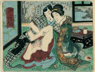 Utagawa Kunisada - 4 Bll. aus der Folge „Ykari no iro“ (Farbe der menschlichen Bezie