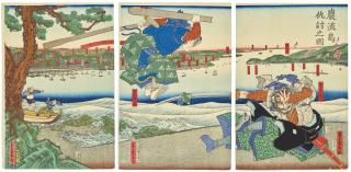 Utagawa Kunisada - Ganryujima katakiuchi no zu (Vengence at Ganryu Island)