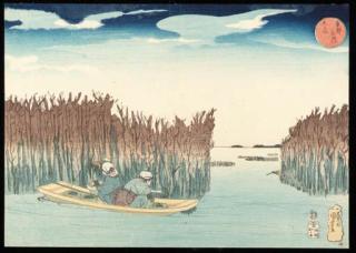 Utagawa Kuniyoshi - Omori, from the series Toto meisho (Famous places of the eastern capital)