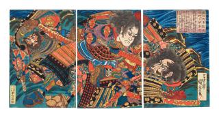 Utagawa Kuniyoshi - Sanada no Yoichi Yoshihisa, Matano no Goro Kagehisa