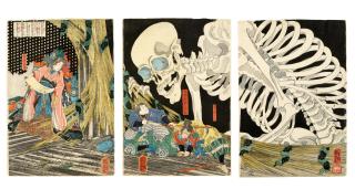 Utagawa Kuniyoshi - The Monster Skeleton
