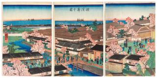 Utagawa Kuniyoshi - View of the Pleasure Quarters of Yokohama (Yokohama kuruwa no zu)