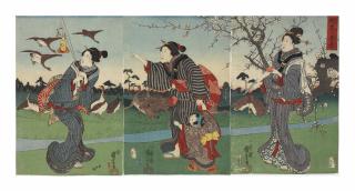 Utagawa Kuniyoshi - Yanagishima no haru [no] kei (View of Yanagishima in spring)