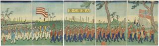 Utagawa Sadahide - Great military drill (Uchoren no zu)