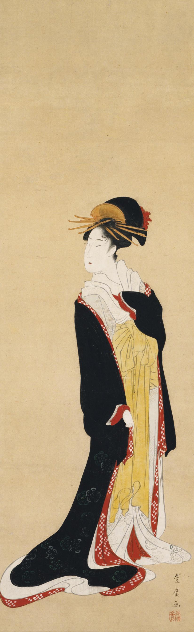 Utagawa Toyohiro - Standing beauty