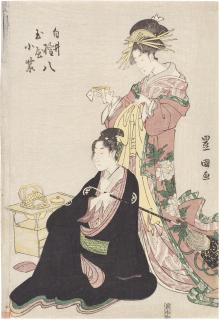 Utagawa Toyokuni - The lovers Shirai Gompachi and Tamaya Komurasaki